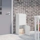 Пощенска кутия за пакети бяла 41x38x103 см стомана за външно използване