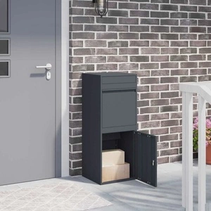 Пощенска кутия за пратки от стомана антрацит 41x38x103 см