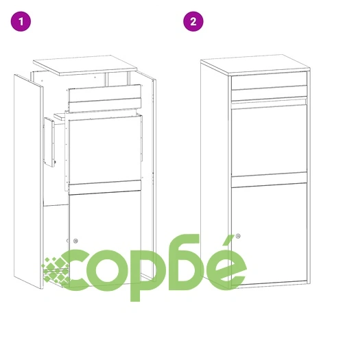 Пощенска кутия за пратки от стомана антрацит 41x38x103 см ➤ топ цена ➤ sorbe.bg
