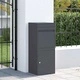 Пощенска кутия за пратки от стомана антрацит 41x38x103 см