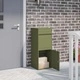Пощенска кутия за пратки от стомана маслиненозелена 41x38x103 см