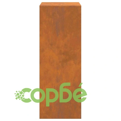 Пощенска кутия за пратки от патинираща стомана 41 x 38 x 103 см ➤ топ цена ➤ sorbe.bg