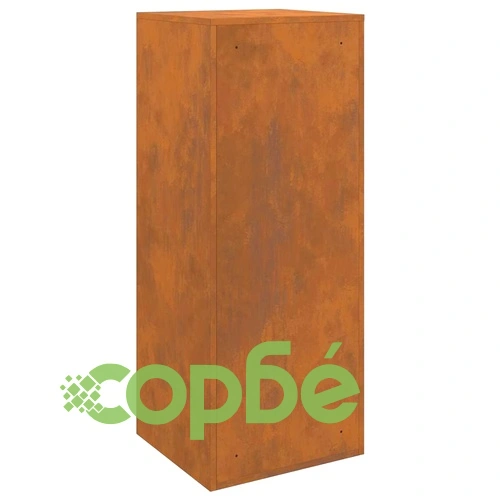 Пощенска кутия за пратки от патинираща стомана 41 x 38 x 103 см ➤ топ цена ➤ sorbe.bg