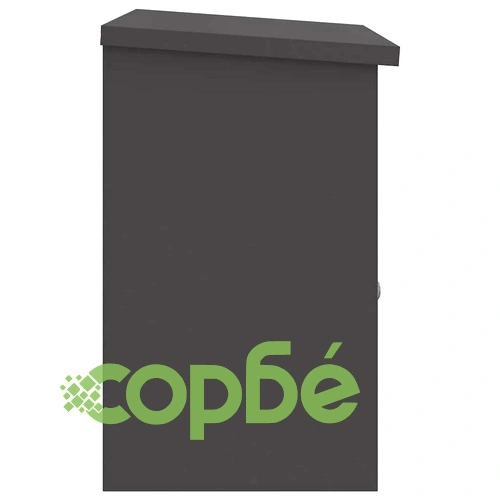 Пощенска кутия за пратки от стомана 44x35x59 см - черна матова ➤ топ цена ➤ sorbe.bg