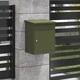 Пощенска кутия за пакети стомана маслиненозелен 44x35x59 см външна употреба