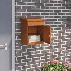 Пощенска кутия за пратки от патинираща стомана 44x35x59 см