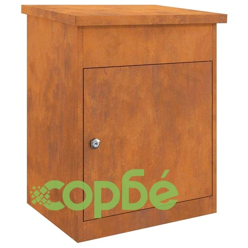 Пощенска кутия за пратки от патинираща стомана 44x35x59 см ➤ топ цена ➤ sorbe.bg