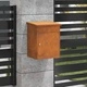 Пощенска кутия за пратки от патинираща стомана 44x35x59 см