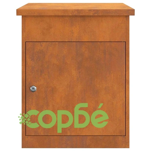 Пощенска кутия за пратки от патинираща стомана 44x35x59 см ➤ топ цена ➤ sorbe.bg