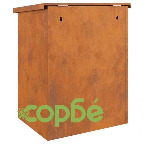 Пощенска кутия за пратки от патинираща стомана 44x35x59 см ➤ топ цена ➤ sorbe.bg