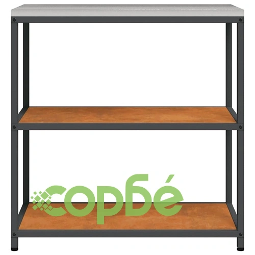 Кухненски рафт за съхранение от атмосферостойкова стомана 90x50x92 см ➤ топ цена ➤ sorbe.bg