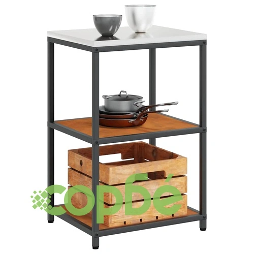 Кухненски рафт за съхранение от атмосферостойкова стомана 60x50x92 см ➤ топ цена ➤ sorbe.bg