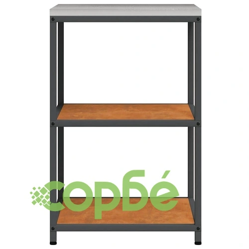 Кухненски рафт за съхранение от атмосферостойкова стомана 60x50x92 см ➤ топ цена ➤ sorbe.bg