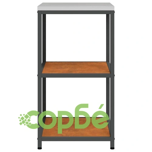 Кухненски рафт за съхранение от атмосферостойкова стомана 60x50x92 см ➤ топ цена ➤ sorbe.bg