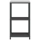 Кухненски рафт за съхранение 40x50x92 см черна стомана с 2 рафта