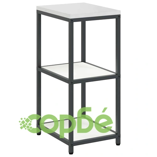 Кухненски рафт за съхранение бял 40x50x92 см стомана с 2 рафта ➤ топ цена ➤ sorbe.bg