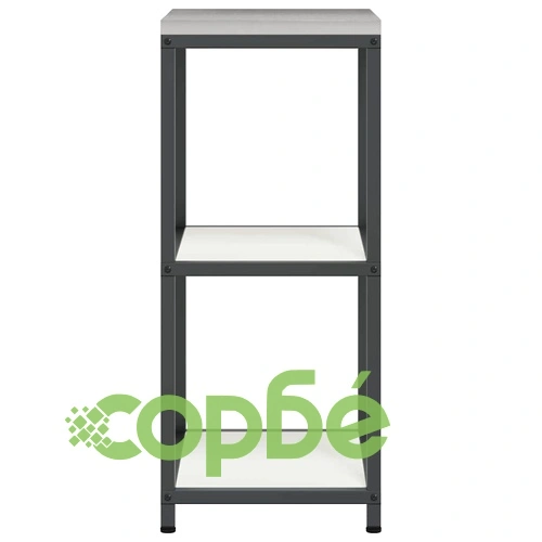 Кухненски рафт за съхранение бял 40x50x92 см стомана с 2 рафта ➤ топ цена ➤ sorbe.bg