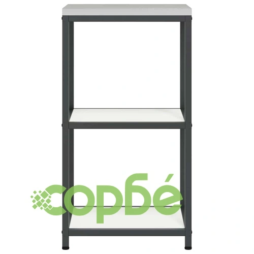 Кухненски рафт за съхранение бял 40x50x92 см стомана с 2 рафта ➤ топ цена ➤ sorbe.bg