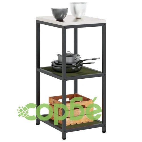 Кухненски рафт за съхранение маслинено зелен 40x50x92 см стомана ➤ топ цена ➤ sorbe.bg