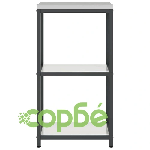 Кухненски рафт за съхранение от галванизирана стомана 40x50x92 см, сребрист цвят ➤ топ цена ➤ sorbe.bg