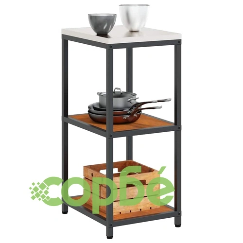 Кухненски рафт за съхранение от обветрен метал - 40x50x92 см с 2 рафта ➤ топ цена ➤ sorbe.bg