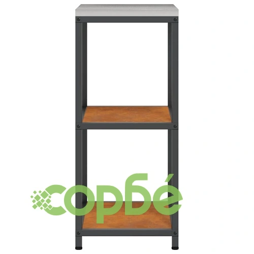 Кухненски рафт за съхранение от обветрен метал - 40x50x92 см с 2 рафта ➤ топ цена ➤ sorbe.bg