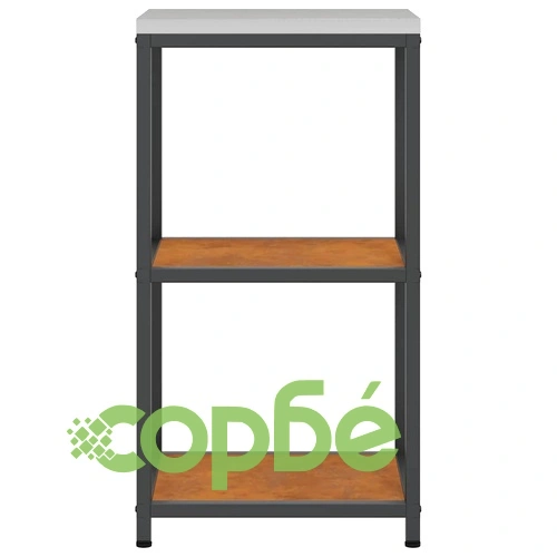 Кухненски рафт за съхранение от обветрен метал - 40x50x92 см с 2 рафта ➤ топ цена ➤ sorbe.bg