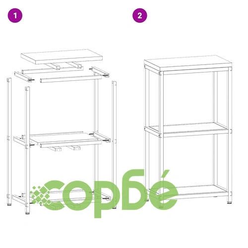 Кухненски рафт за съхранение от стомана, черен, 30x50x92 см ➤ топ цена ➤ sorbe.bg