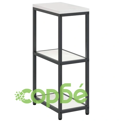 Бял стоманен кухненски рафт за съхранение 30x50x92 см с 2 рафта ➤ топ цена ➤ sorbe.bg