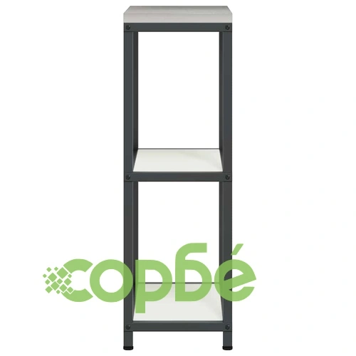 Бял стоманен кухненски рафт за съхранение 30x50x92 см с 2 рафта ➤ топ цена ➤ sorbe.bg