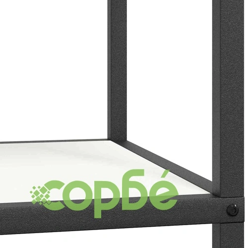 Бял стоманен кухненски рафт за съхранение 30x50x92 см с 2 рафта ➤ топ цена ➤ sorbe.bg