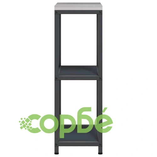 Кухненски рафт за съхранение антрацит стомана 30x50x92 см с 2 рафта ➤ топ цена ➤ sorbe.bg