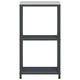 Кухненски рафт за съхранение антрацит стомана 30x50x92 см с 2 рафта
