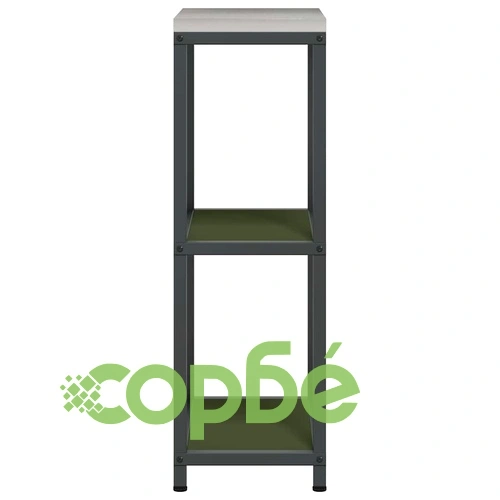 Кухненски рафт за съхранение маслинено зелен 30x50x92 см стомана ➤ топ цена ➤ sorbe.bg