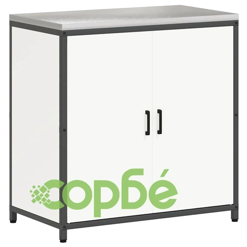 Кухненски шкаф за съхранение от стомана - бял, 90x50x92 см ➤ топ цена ➤ sorbe.bg