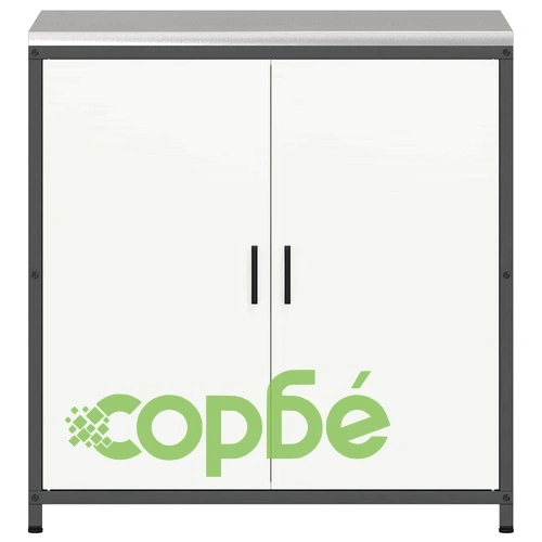 Кухненски шкаф за съхранение от стомана - бял, 90x50x92 см ➤ топ цена ➤ sorbe.bg