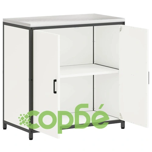 Кухненски шкаф за съхранение от стомана - бял, 90x50x92 см ➤ топ цена ➤ sorbe.bg