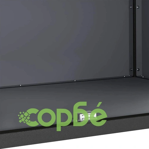 Кухненски шкаф за съхранение антрацит стомана 90x50x92 см с 2 врати и рафтове ➤ топ цена ➤ sorbe.bg