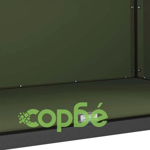 Кухненски шкаф за съхранение с 2 рафта Маслинено зелен Стомана 90x50x92 см ➤ топ цена ➤ sorbe.bg