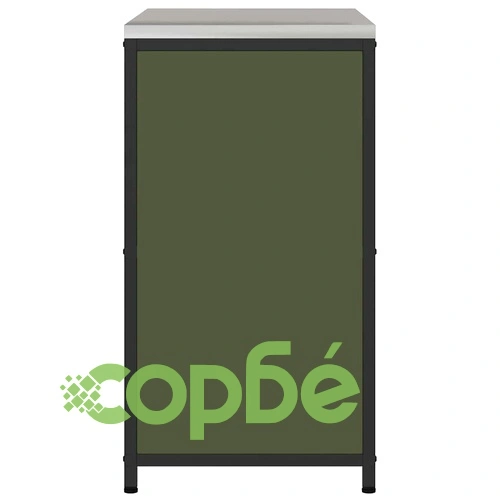 Кухненски шкаф за съхранение с 2 рафта Маслинено зелен Стомана 90x50x92 см ➤ топ цена ➤ sorbe.bg