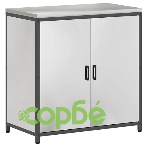 Кухненски шкаф за съхранение от неръждаема стомана 90x50x92 см сребрист ➤ топ цена ➤ sorbe.bg