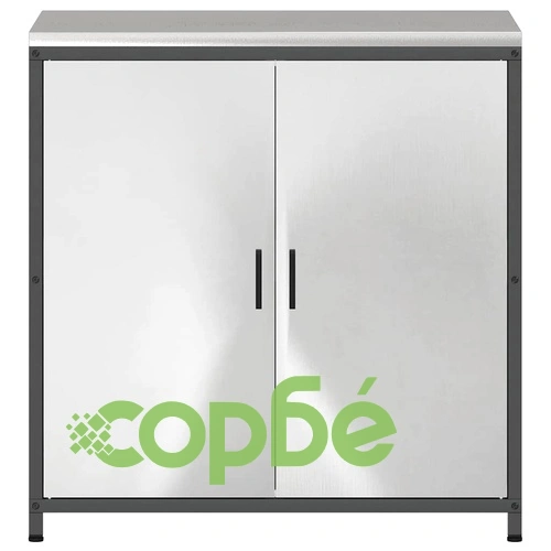 Кухненски шкаф за съхранение от неръждаема стомана 90x50x92 см сребрист ➤ топ цена ➤ sorbe.bg