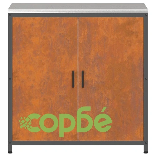 Кухненски шкаф за съхранение от устойчив на атмосферни влияния метал 90x50x92 см ➤ топ цена ➤ sorbe.bg