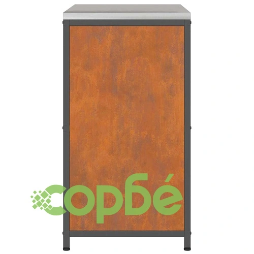 Кухненски шкаф за съхранение от устойчив на атмосферни влияния метал 90x50x92 см ➤ топ цена ➤ sorbe.bg