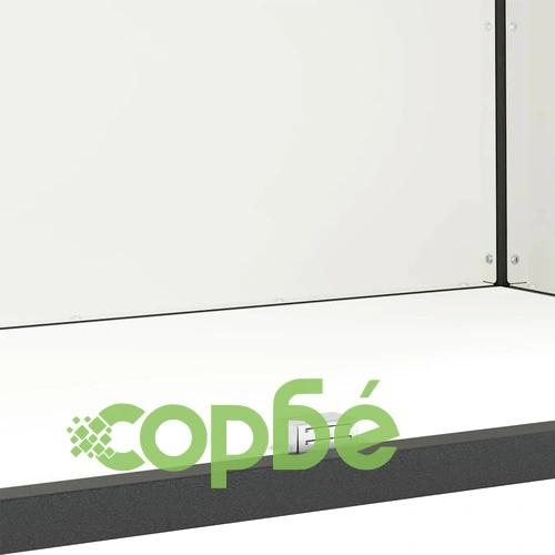 Бял стоманен кухненски шкаф за съхранение 60x50x92 см с 2 рафта и врати ➤ топ цена ➤ sorbe.bg