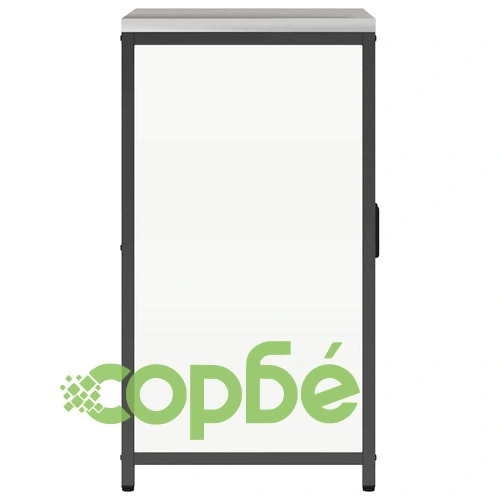 Бял стоманен кухненски шкаф за съхранение 60x50x92 см с 2 рафта и врати ➤ топ цена ➤ sorbe.bg