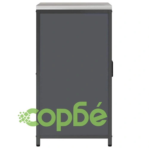 Кухненски шкаф за съхранение с 2 врати Антрацит Стомана 60x50x92 см ➤ топ цена ➤ sorbe.bg