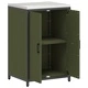 Кухненски шкаф за съхранение от стомана 60x50x92 см маслинено зелен с 2 рафта