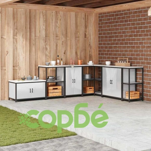 Кухненски шкаф от неръждаема стомана с 2 рафта 60x50x92 см сребрист ➤ топ цена ➤ sorbe.bg