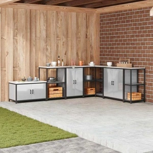 Кухненски шкаф за съхранение от галванизирана стомана 60x50x92 см - сребрист